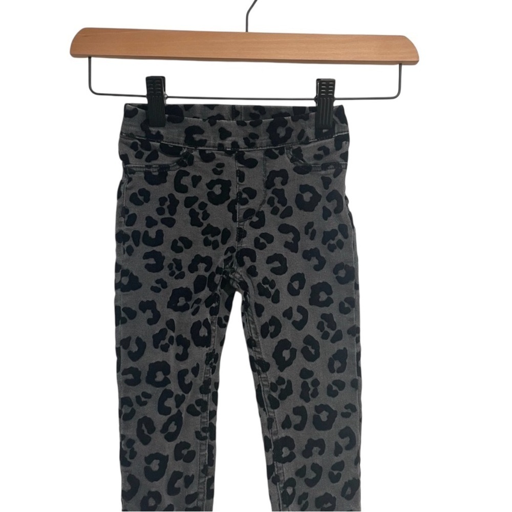 4/$20 H&M Toddler Leopard Print Leggings Grey Black Jeans Pants Raised Print